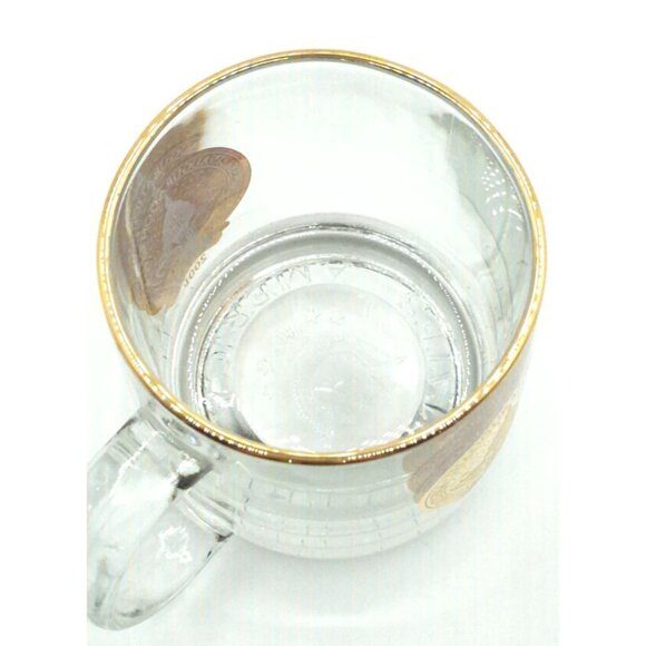 2001 Presidential Inauguration Commemorative Glass Mug with Gold Seal & Trim - Picture 4 of 6